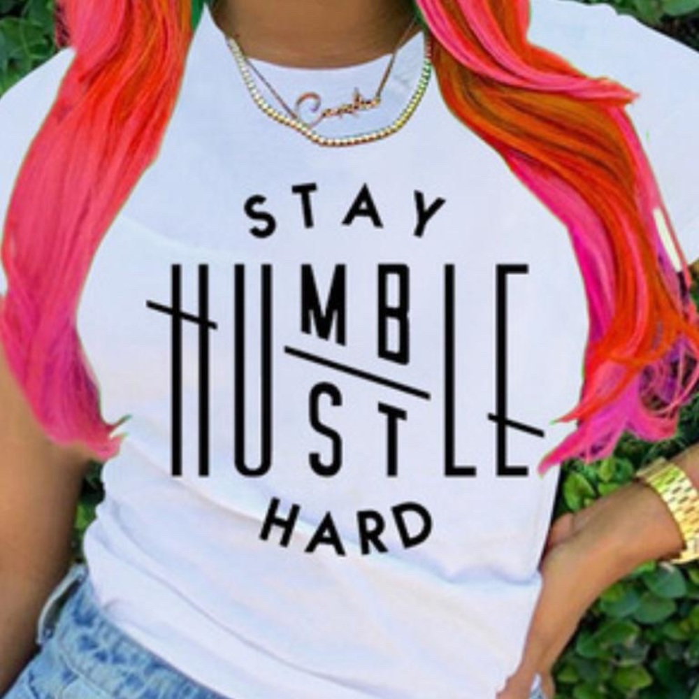 Stay Humble Hustle Hard T-Shirts - Picture 2 of 2